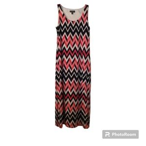 Jessica Howard Maxi Dress Chevron Size Large